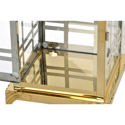 Straßenbeleuchtung DKD Home Decor Kristall Gold Metall (22 x 22 x 57 cm) (22 x 22 x 49 cm)