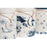 Gefäß DKD Home Decor 12 x 12 x 16 cm Blau Weiß Dolomite (3 Stück)