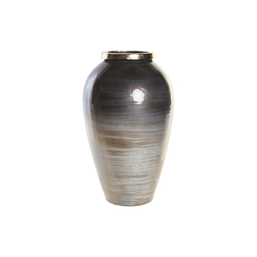 Vase DKD Home Decor Bunt Aluminium Kristall Moderne 25 x 25 x 43 cm