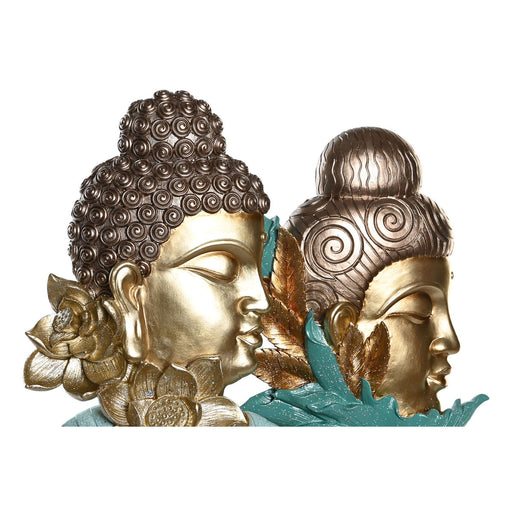 Deko-Figur DKD Home Decor 22 x 8 x 42,5 cm Schwarz Gold Buddha türkis Orientalisch (2 Stück)