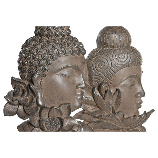 Deko-Figur DKD Home Decor 23 x 8 x 42 cm Schwarz Braun Buddha Orientalisch (2 Stück)