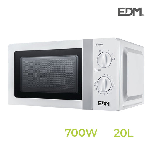 Mikrowelle EDM Weiß Bunt 700 W 20 L