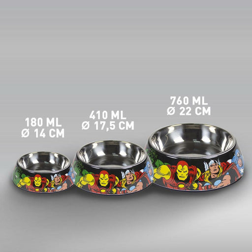 Futternapf für Hunde Marvel Melamine 410 ml Rot Metall