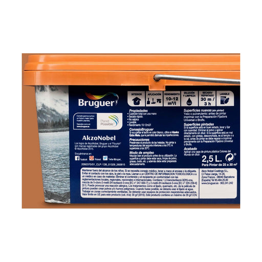 Plastische Farbe Bruguer Boreal Contrast 2,5 L Orange