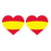 Aufkleber Fahne Spanien (2 uds) Herz