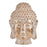Dekorative Gartenfigur Buddha Kopf Gold Weiß Polyesterharz (45,5 x 68 x 48 cm)