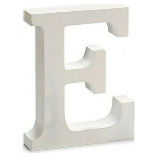 Buchstabe E Weiß Holz 2 x 11 cm