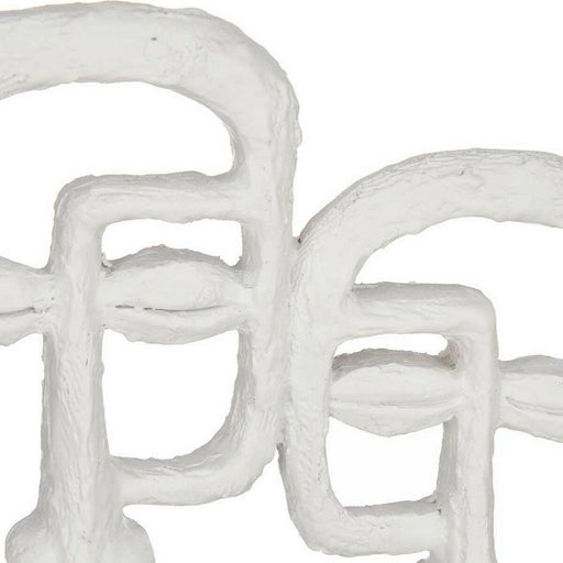 Deko-Figur Gesicht Weiß Polyesterharz (27 x 32,5 x 10,5 cm)
