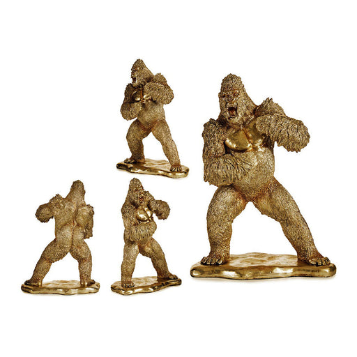 Deko-Figur Gorilla Gold Harz (25 x 56 x 42 cm)