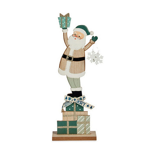 Deko-Figur grün Weihnachtsmann 7 x 40 x 14 cm Holz