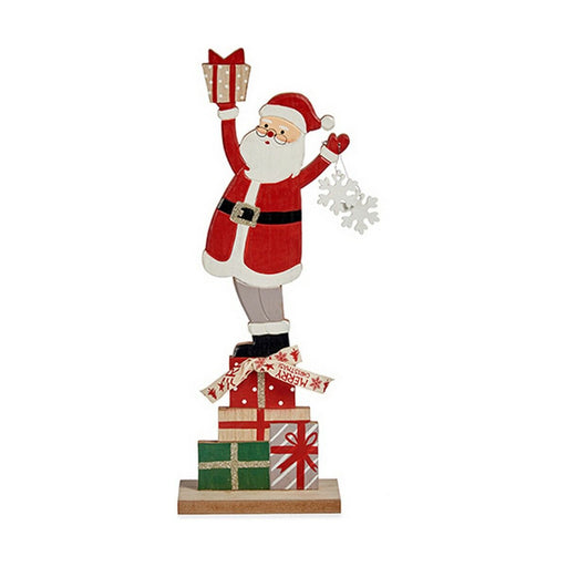 Deko-Figur Rot Weihnachtsmann 7 x 40 x 14 cm Grau Holz Weiß