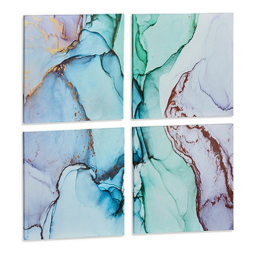Bild Leinwand Marmor Blau (4 Stücke)
