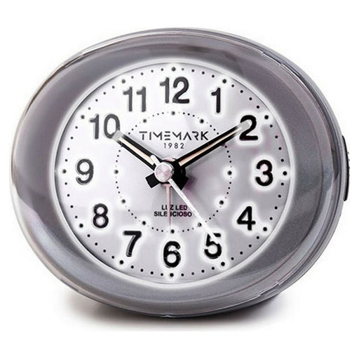 Analoger Wecker Timemark Grau LED Leicht Leise Snooze Nachtbetrieb 9 x 9 x 5,5 cm (9 x 9 x 5,5 cm)