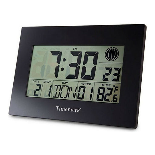 Wanduhr mit Thermometer Timemark Schwarz (24 x 17 x 2 cm)
