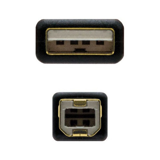 USB 2.0 A zu USB-B-Kabel NANOCABLE 10.01.120 Schwarz