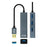 4-Port USB Hub NANOCABLE 10.16.4402 USB 3.0 Grau