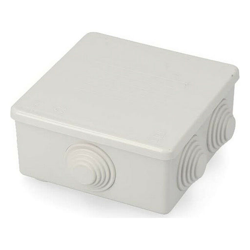 Datensatz-Box EDM s615 Schrumpfverpackung Wasserdicht 110 x 110 x 45 mm Weiß Thermoplastischer Kunststoff karriert