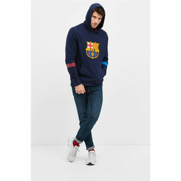 Herren Sweater mit Kapuze F.C. Barcelona Marineblau