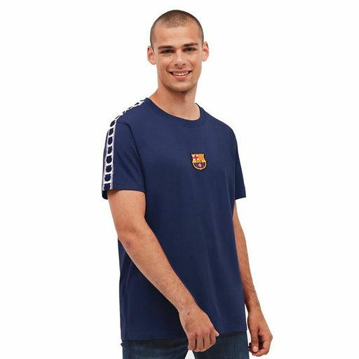 Kurzärmiges Fußball T-Shirt für Männer F.C. Barcelona Marineblau