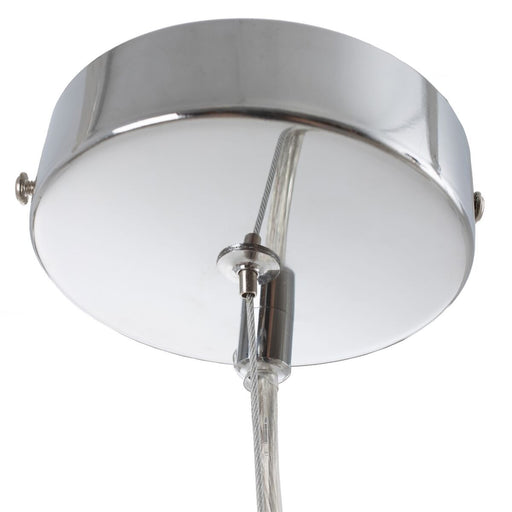 Deckenlampe 28 x 28 x 120 cm Kristall Metall Silber Ø 28 cm