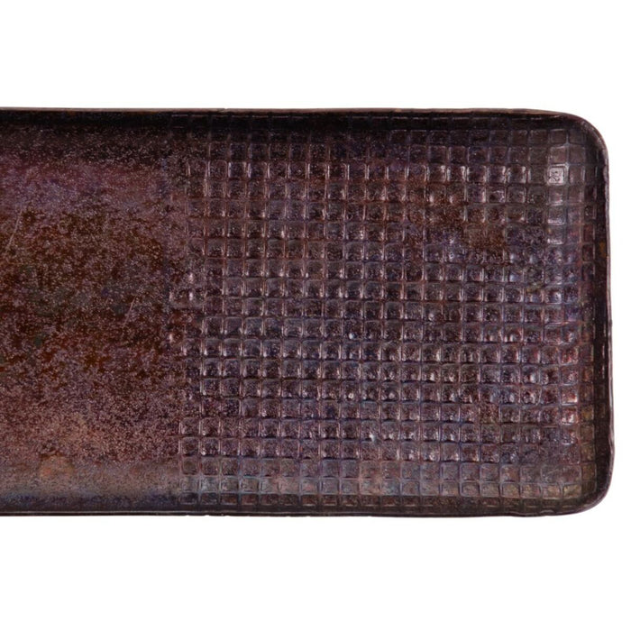 Tablett für Snacks 32 x 12 x 2 cm Aluminium Bronze