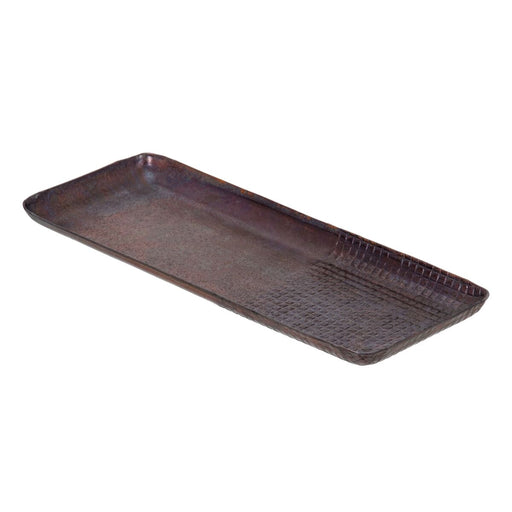Tablett für Snacks 41,5 x 16 x 3 cm Aluminium Bronze