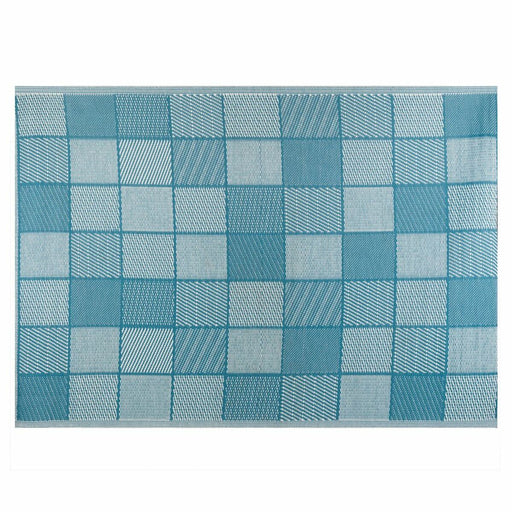 Außenbereich-Teppich Meis Blau Weiß Polypropylen