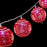 LED-Kugel-Girlande 2 m Weihnachtsbaum Ø 6 cm Rot Weiß