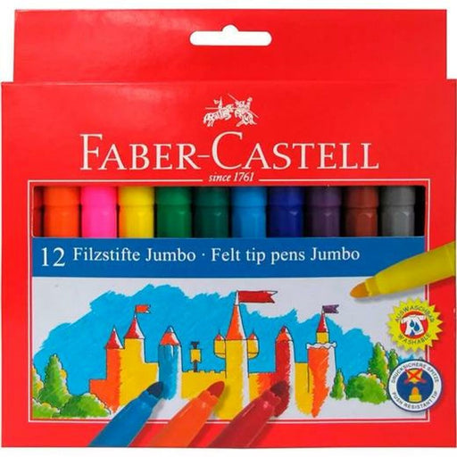 Marker-Set Faber-Castell Jumbo Etüie Bunt (12 Stück)