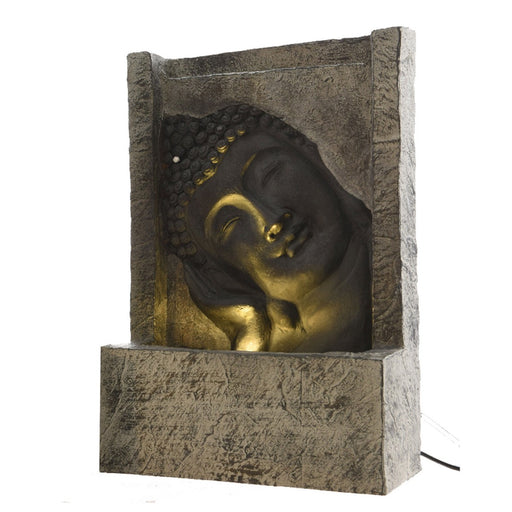 Gartenbrunnen Gesicht 13,5 x 28 x 40 cm Buddha Polyesterharz