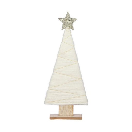 Weihnachtsbaum Black Box Holz Weiß (17 x 5 x 40 cm)