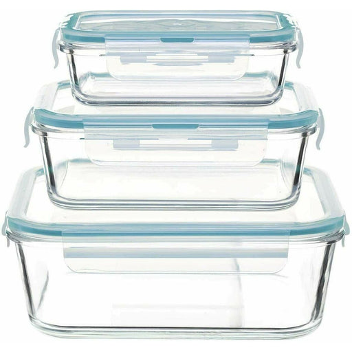 Lunchbox-Set Glas Polypropylen 3 Stücke