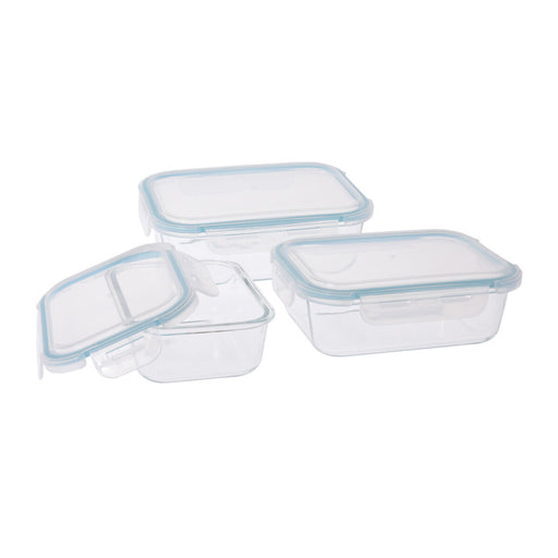 Lunchbox-Set Glas Polypropylen 3 Stücke