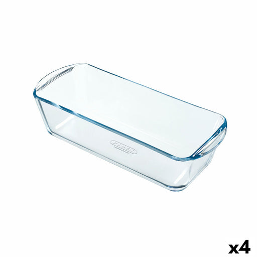 Backform Pyrex Classic Vidrio rechteckig Durchsichtig Glas 28 x 11 x 8 cm (4 Stück)