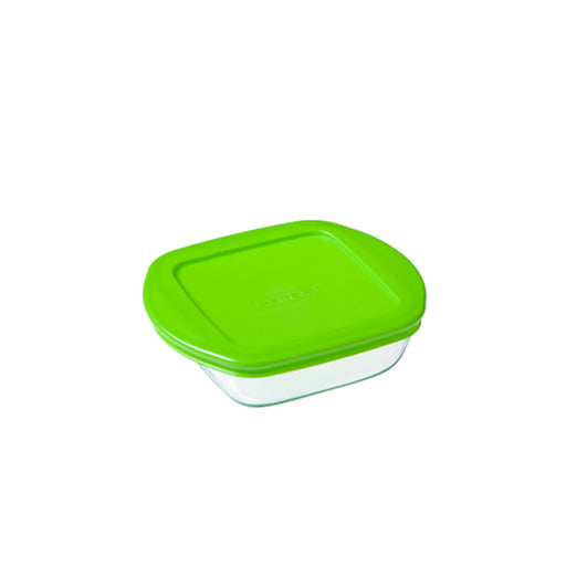 Viereckige Lunchbox mit Deckel Pyrex Cook & Store grün 1 L 20 x 17 x 5,5 cm Silikon Glas (6 Stück)