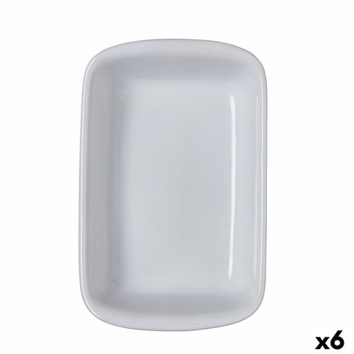 Ofenschüssel Pyrex Supreme Weiß aus Keramik Gehärtetes Glas rechteckig 30,2 x 20 x 7,4 cm (6 Stück)