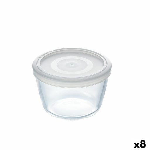 Runde Lunchbox mit Deckel Pyrex Cook&freeze 600 ml 12 x 12 x 9 cm Durchsichtig Glas Silikon (8 Stück)