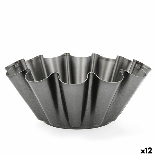 Puddingform Quid Sweet Grey Schwarz Metall 23 x 9 cm (12 Stück)