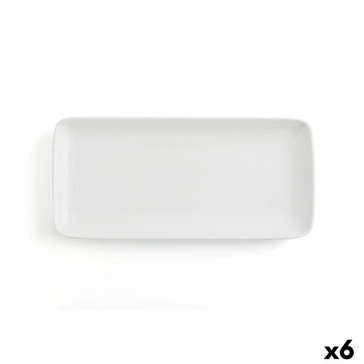 Kochschüssel Ariane Vital Coupe rechteckig aus Keramik Weiß (36 x 16,5 cm) (6 Stück)