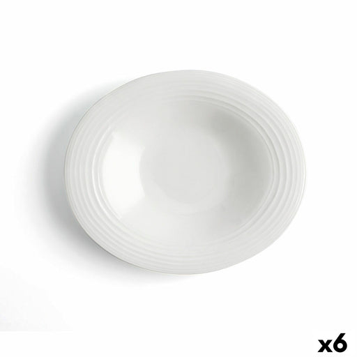Suppenteller Ariane A'bordo aus Keramik Weiß (Ø 29 cm) (6 Stück)
