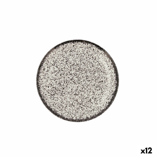 Flacher Teller Ariane Rock Schwarz aus Keramik Ø 21 cm (12 Stück)