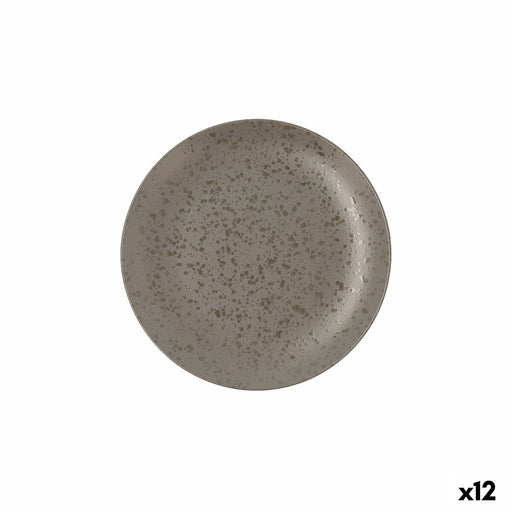 Flacher Teller Ariane Oxide Grau aus Keramik Ø 21 cm (12 Stück)