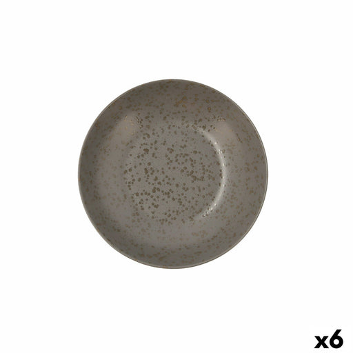 Suppenteller Ariane Oxide aus Keramik Grau (Ø 21 cm) (6 Stück)
