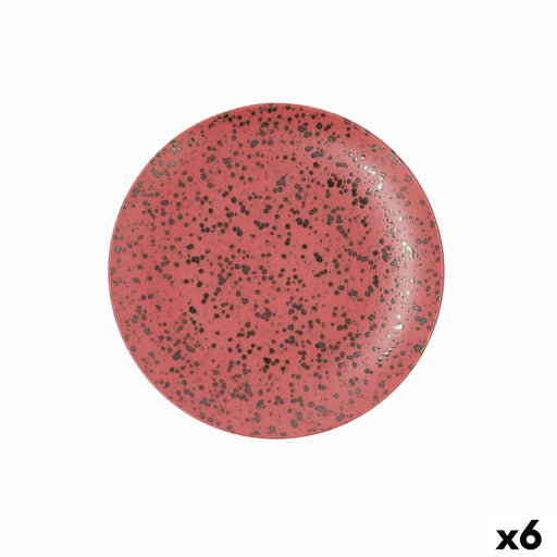 Flacher Teller Ariane Oxide Rot aus Keramik Ø 24 cm (6 Stück)