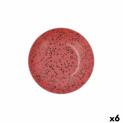 Suppenteller Ariane Oxide aus Keramik Rot (Ø 21 cm) (6 Stück)