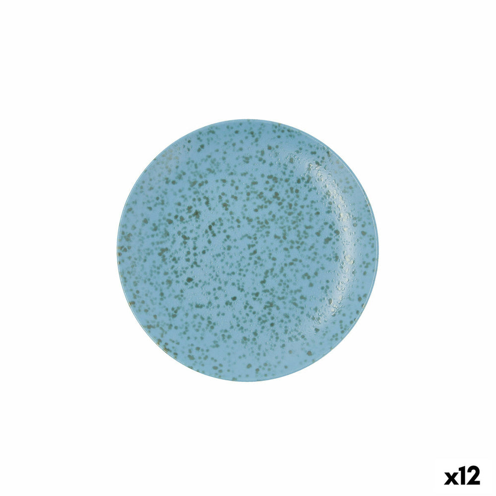 Flacher Teller Ariane Oxide Blau aus Keramik Ø 21 cm (12 Stück)