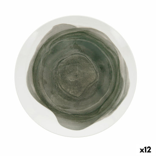 Flad plade Bidasoa Etherea aus Keramik grün (ø 26,5 cm) (12 Stück)