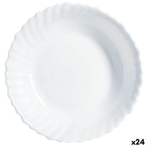 Dessertteller Luminarc Feston Weiß Glas (Ø 18,5 cm) (24 Stück)