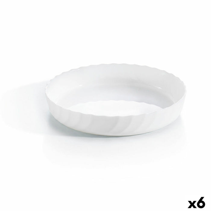 Kochschüssel Luminarc Trianon Oval Weiß Glas (Ø 26 cm) (6 Stück)
