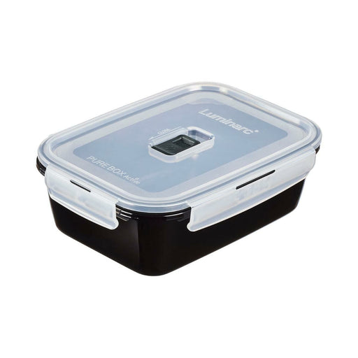 Lunchbox hermetisch Luminarc Pure Box Schwarz 1,22 L Glas (6 Stück)